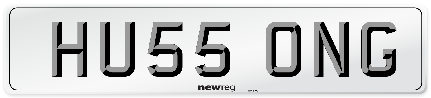 HU55 ONG Number Plate from New Reg